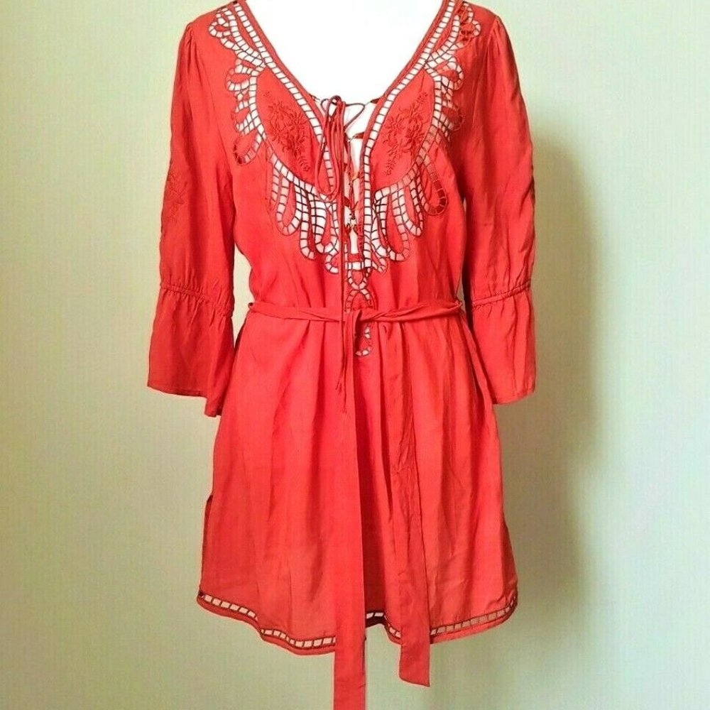 ARDEN B Rayon Belted Tunic